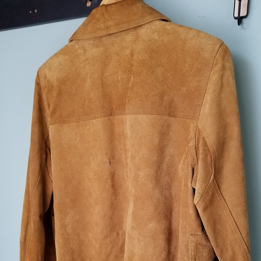 Cuero Suede Leather Jacket, Nice Square Pockets - image 2